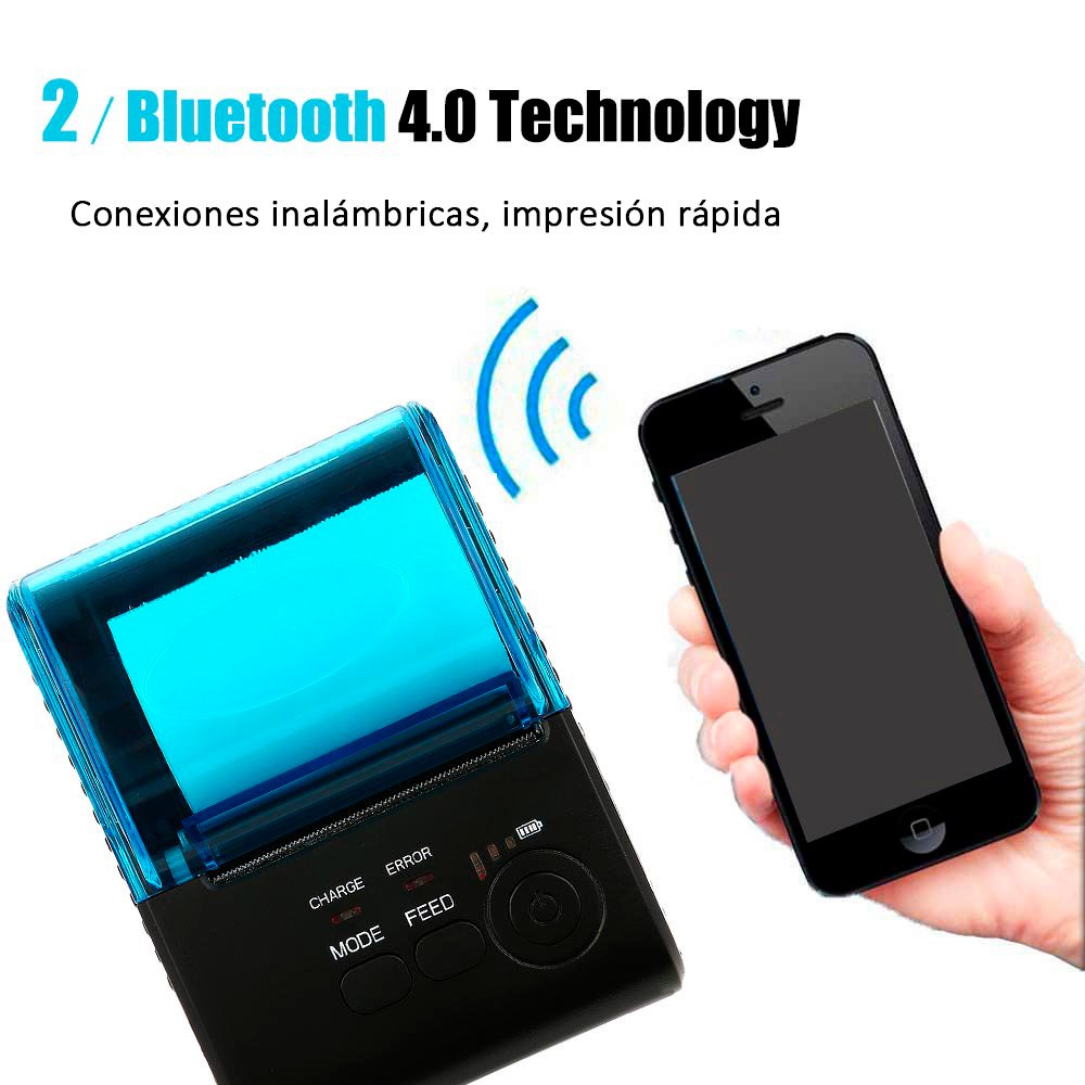 Impresora térmica Bluetooth de 58mm ZJ-5805